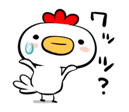 Cute chicken and cute sparrow sticker #5416464