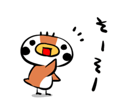 Cute chicken and cute sparrow sticker #5416465