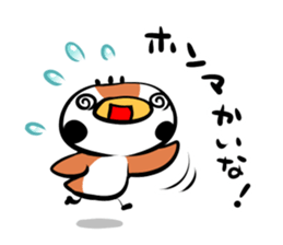 Cute chicken and cute sparrow sticker #5416469