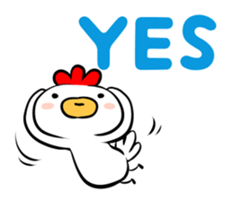 Cute chicken and cute sparrow sticker #5416472