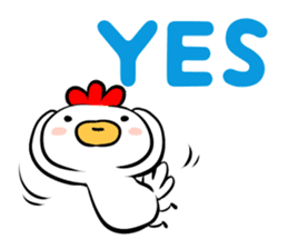 Cute chicken and cute sparrow sticker #5416472