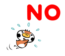 Cute chicken and cute sparrow sticker #5416473