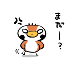 Cute chicken and cute sparrow sticker #5416477