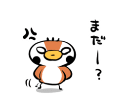 Cute chicken and cute sparrow sticker #5416477