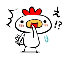 Cute chicken and cute sparrow sticker #5416480