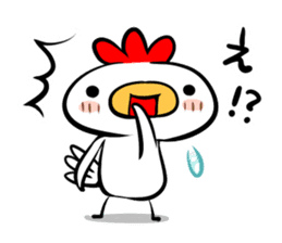 Cute chicken and cute sparrow sticker #5416480