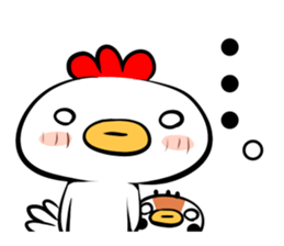 Cute chicken and cute sparrow sticker #5416482