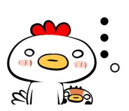 Cute chicken and cute sparrow sticker #5416482