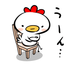 Cute chicken and cute sparrow sticker #5416488