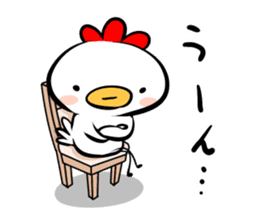 Cute chicken and cute sparrow sticker #5416488