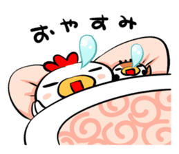 Cute chicken and cute sparrow sticker #5416491