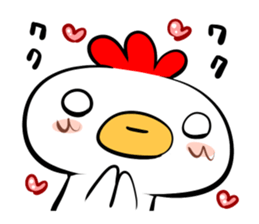 Cute chicken and cute sparrow sticker #5416497