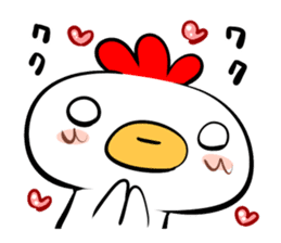 Cute chicken and cute sparrow sticker #5416497