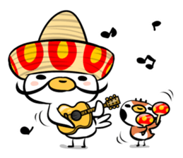 Cute chicken and cute sparrow sticker #5416498