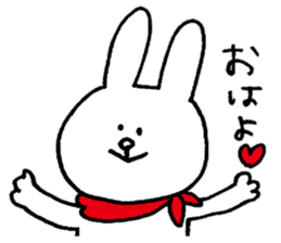 Deserted rabbit and cold cat. sticker #5417447