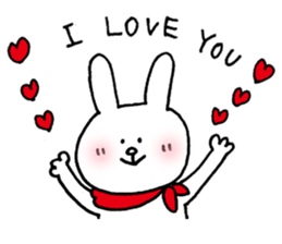 Deserted rabbit and cold cat. sticker #5417458