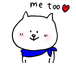 Deserted rabbit and cold cat. sticker #5417459