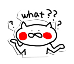 Wait a minute! caring Cat Sticker sticker #5417580