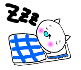 super white cats sticker #5417886