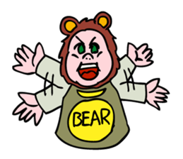 What is little bear thinking? sticker #5418465