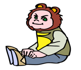 What is little bear thinking? sticker #5418467