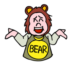 What is little bear thinking? sticker #5418475