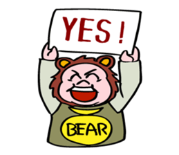 What is little bear thinking? sticker #5418480