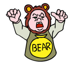 What is little bear thinking? sticker #5418491