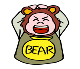 What is little bear thinking? sticker #5418492