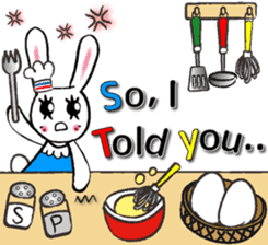USEFUL CHATTING PHRASE WITH CHEF RABBIT3 sticker #5419039