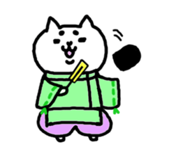 Speaking Japanese cat 5 sticker #5419109