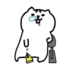 Speaking Japanese cat 5 sticker #5419111