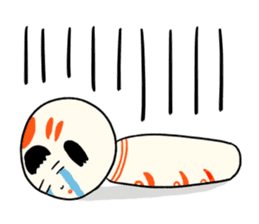 Japanese kokeshi doll colorful sticker #5419639