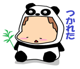 He is animal suit a boy. sticker #5420520