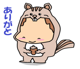 He is animal suit a boy. sticker #5420526