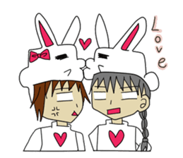 animal&human together always sticker sticker #5422141