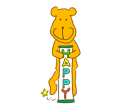 This is Yellow bear sticker #5424012