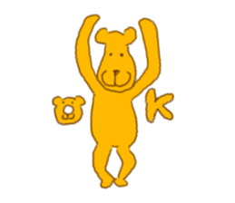 This is Yellow bear sticker #5424015