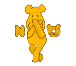 This is Yellow bear sticker #5424016