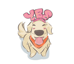 Dodimon & Friends: Golden Retrievers sticker #5424941