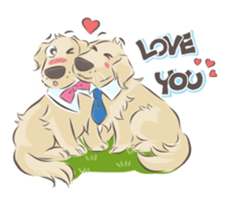 Dodimon & Friends: Golden Retrievers sticker #5424949