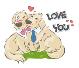 Dodimon & Friends: Golden Retrievers sticker #5424949