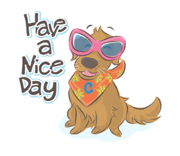 Dodimon & Friends: Golden Retrievers sticker #5424970