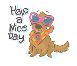 Dodimon & Friends: Golden Retrievers sticker #5424970