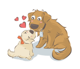 Dodimon & Friends: Golden Retrievers sticker #5424975