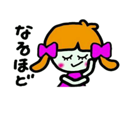 Stamp of a cute girl sticker #5425717