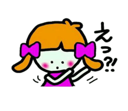 Stamp of a cute girl sticker #5425722