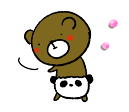 Bear and frog and panda. sticker #5428516