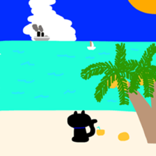 Black small kitten sticker #5429737