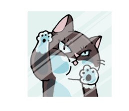 white socks the cat sticker #5432658